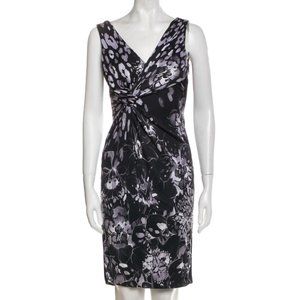 Versace Floral Print Knee-Length Dress, Size Small